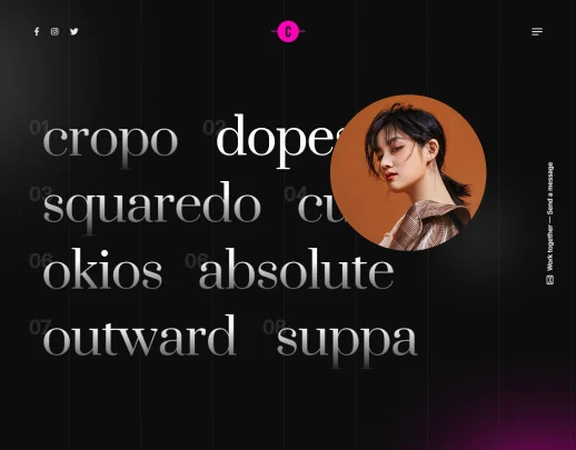 Horizontal portfolio, Minimal, Creative, Graphics