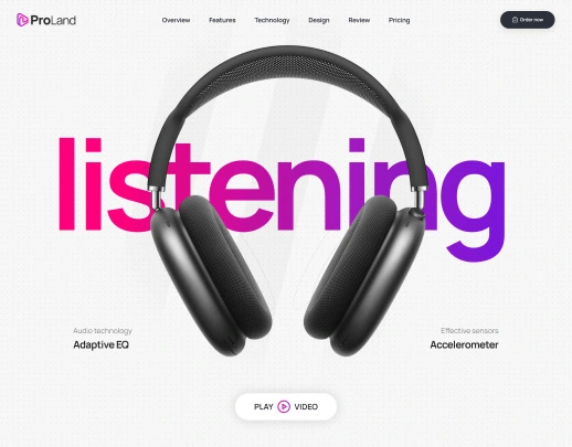 Product showcase, Single product, One page, Promotion